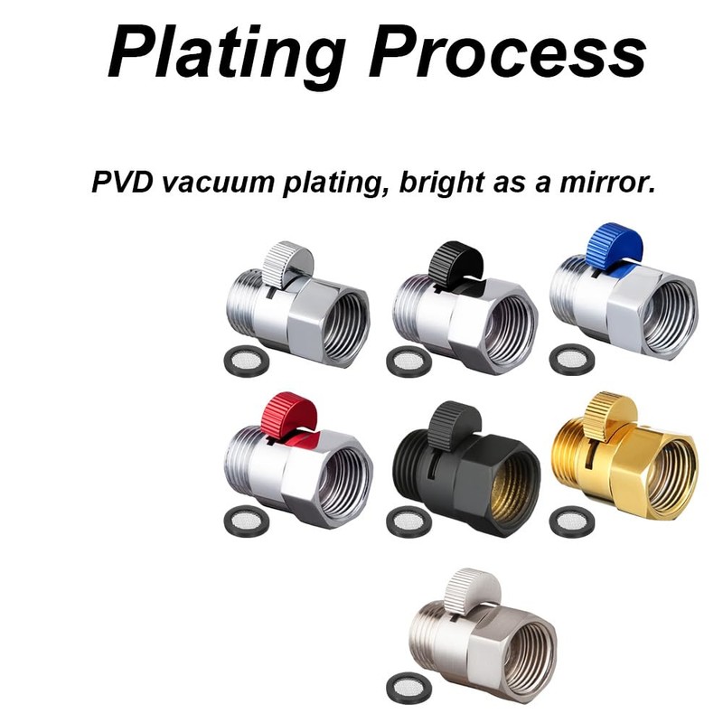 Matte Black Solid Brass Shower Head Shut Off Valve Water