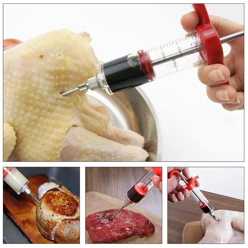 Food Seasoning Syringe Seasoning Syringe Plastic Meat Injector Marinade Turkey