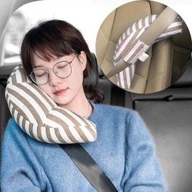 Stripe Seat Belt Pillow for Kids Car Seat Neck Pillow Baby Stroller Portable Pillow Travel Pillow Cute Fluffy Comfortable Kids Seat Belt Cover Neck Support Pillow Shoulder Neck Easy Installation for