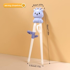 Children's Training Chopsticks, Xiuyer 6 Pairs Children's Chopsticks Training Chopsticks Helper, Beginner Training Chopsticks for Adults Beginners Children Seniors (Deer)