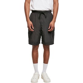 Urban Classics Men's Tb4139-nylon Cargo Shorts, Black, L