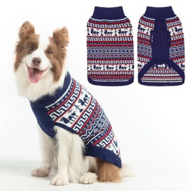 SCENEREAL Dog Sweater for Large Size Dog Girls Boys, Turtleneck Pullover Winter Dog Clothes, Christmas Dog Outfits, Pet Sweatshirt Apparel Knitwear, Golden Retriever, Labrador, Rottweiler L