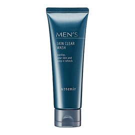 Attenir Men's Skin Clear Wash (4.2 oz (120 g) / Approx. 2 Month Supply), Foam, Men's Face Wash, Facial Cleanser, For Men (Exfoliate Care/Oil Removal), Subtle Herbal Scent