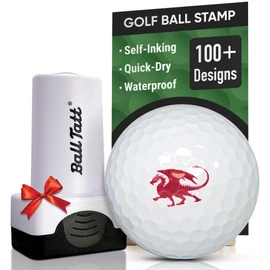 Ball Tatt - Red Dragon Golf Ball Stamp, Golf Ball Stamper, Self-Inking Golf Ball Stamp Markers, Reusable Golf Ball Marking Tool to Identify Golf Balls, Golfer Gift Golfing Accessories