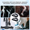 4pcs Elliptical Machine Pedal Straps, Universal Adjustable Leg Exerciser Pedal