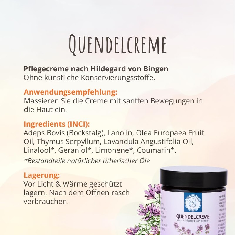 Quendel Cream | According to Hildegard von Bingen | 100%
