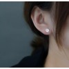 Unbranded S925 Sterling silver cubic zirconia snowflake stud earrings 8mm