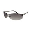 Mukojima PY1219-1 MYS Sunglasses, Square Type, Smoke x Silver, Gradient