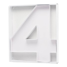 QRQR 15.7Inch Cardboard Charcuterie Board Number Paper Mache Cutout Box Food Sweet Container Tray With Clear Cover (number4)