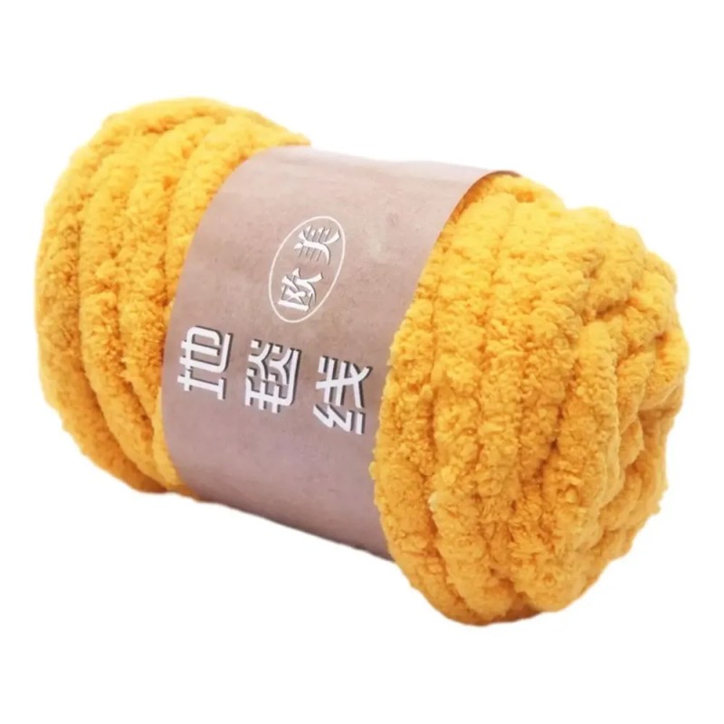 Chunky Yarn Jumbo Tubular Yarn For Throw Pillow Pet Yellow