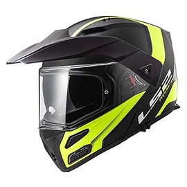 LS2 Helmets Modular Metro V3 Helmet (Matte Black / Glossy Hi-Vis Yellow - XXX-Large)