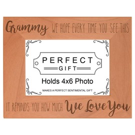 Gifts For Grammy Gifts For Grandma Grammy Every Time You See This Reminds How Much We Love You Wood Laser Engraved Landscape 4x6 Picture Frame