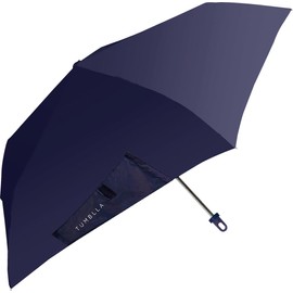 Nakatani Natural Basic Women's Folding Umbrella, Tambra, Navy [723-052], Hand Open, Rib Size: 20.9 inches (53 cm), Wind Resistant, Bottle-type Case Included