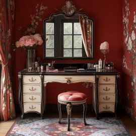 Boho Washable Rugs 5x7 Clearance for Bedroom Washable Vintage Living Room Area Rugs Non Shedding Low Pile Rugs Foldable Soft Rugs Indoor Carpet(Red/Orange,5x7ft)