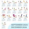 Small Desk Calendar 2025-2026 Monthly Classroom Office Desk Desktop Calendar