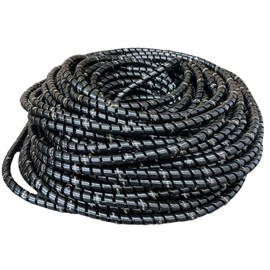 Outback Wrap - Snakelet Wrap Hydraulic Hose Management Protector and Tagging Wraps for Farming and Agriculture Equipment, Tractors, Harvesters, Planters, and Sprayers 12mm Diameter- 160 Foot- Black