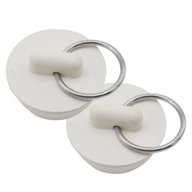 Joyangy Pack of 2 Rubber Drain Stopper, 1-1/8 Inch to 1-1/4 Inch Bathroom Sink Stopper, Universal Bathtub Drain Plug with Hanging Ring for Bathroom Kitchen Sink Tub Drain