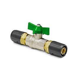 Plug-in Fitting Ball Valve for Drinking Water 16 x 2 to 16 x 2 Green