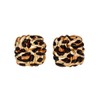 Leopard Earrings for Women Gold Plated Retro Geometric Rectangle Vintage