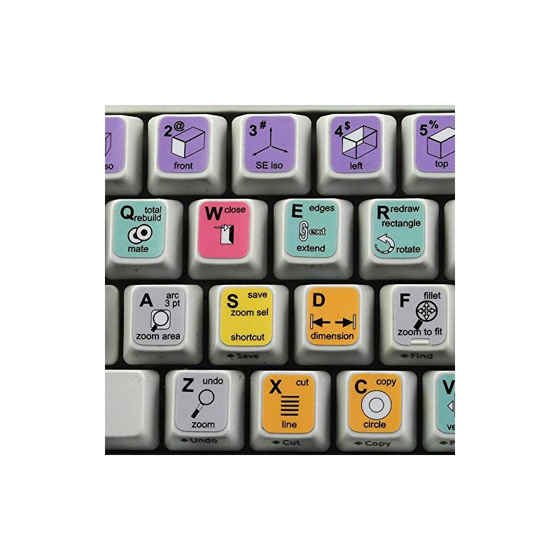 4Keyboard New SOLIDWORKS Keyboard Labels Shortcuts for Desktop, Laptop and