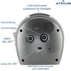 ATRIUM Wecker Analog Quarz ohne Ticken mit automatischem Nachtlicht und