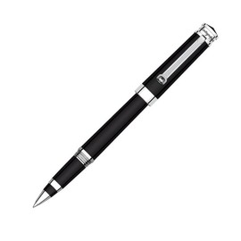 Montegrappa Parola Black Resin with Chrome Trim Rollerball Pen - ISWOTRAB