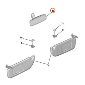 Car Interior Rückspiegelspiegel Weitwinkelautospiegel, OEM -Standard 8148Y7 Auto Im Spiegelersatz für C3 2002 Bis 2009 I C4 Coupé 2004 Bis 2010 I C5 2001 Bis 2004, Break 2001