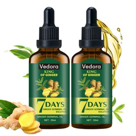 Vedora Ginger Oil for Hair Growth - Biotin Hair Growth Serum, 100% Pure Natural Ginger Essential Oil - Promotes Stronger, Thicker, Longer Hair in Women & Men - 1.05 Fl Oz / 30ML (1PC)