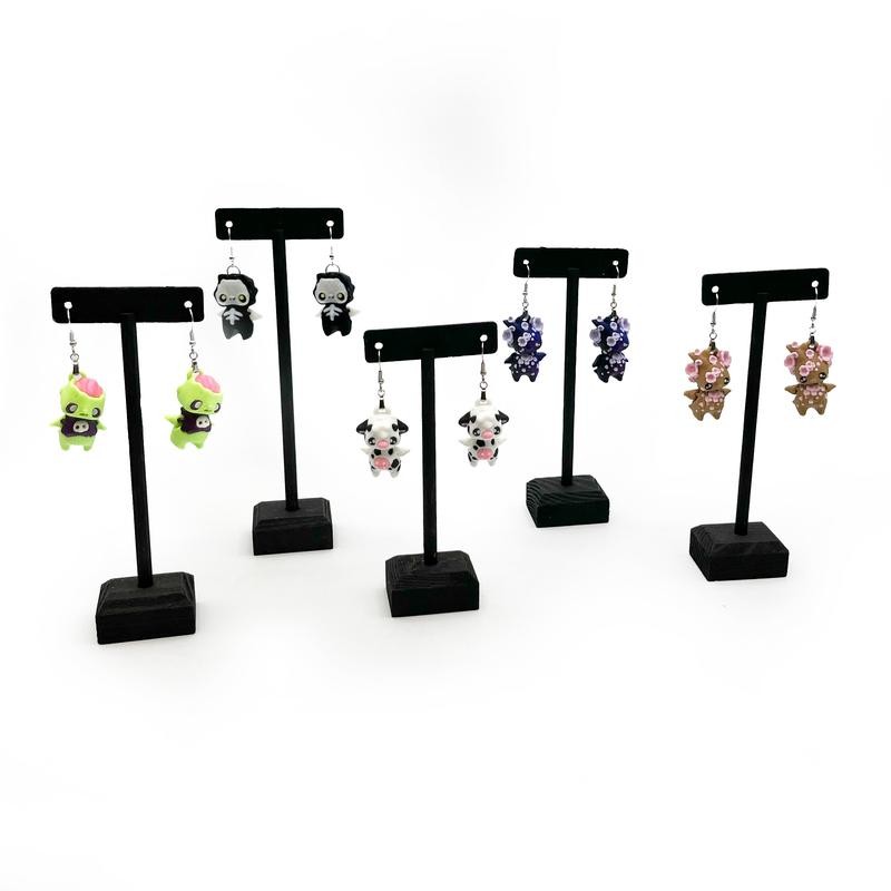 Pixie Earrings – Lightweight 3D Printed earrings for fantasy fans:_Axolotl