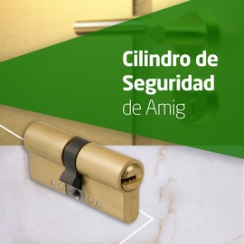 Amig - Door Cylinder | Security with Anti-Pick and Anti-Bump Protection | Stainless Steel Rods Against Drilling | 5 Keys | NFC Lock | Mortice Lock Suitable for Mortise Lock, Multicoloured, 62 (31-31