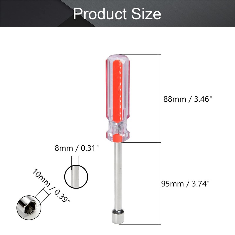 Utoolmart Hexagon Nut Nonslip Handle Hex Socket Wrench Screwdriver Hand