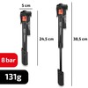 HEYNER® Hand Pump with Pressure Gauge, Compact Bicycle Pump with
