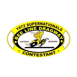 Trooperbay 1972 Supernationals Bee Line Dragway Race Hot Rat Rod Decal Vintage Look Bumper Sticker
