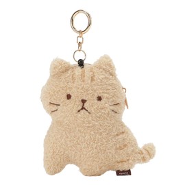 Fuku Fuku Nyanko Kitten Series Cute Pass Case, Hupins, Cat, Fluffy, Fluffy, Comes with Storage Reel, Commuter Train, Character IC Card Case, Plush, Chacha Maru