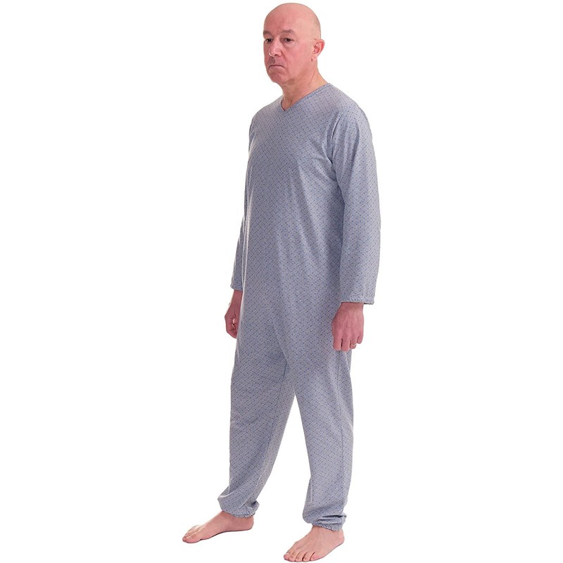 Ferrucci Comfort, Serenità Long Sleeve 1 Zip Back Summer Pyjamas,
