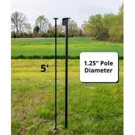 Universal Mounting Pole Kit for Post-Mounted Bird Houses and Bird Feeders, Heavy Duty Pole with Threaded Connections. Stands 55" Tall, Holds 30lbs and Allows for top or Side Mount. Rust Proof and