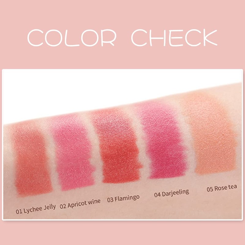 ROYUES Cheek Stick 5 Colors with Cheek Brush 3.5g -