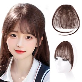 Peacoco Bangs Wig, Partial Wig, Bangs, Wig, Human Hair, Pattun, Women's, Natural, Bangs, Heat Resistant, No Barrel, Thin, Long, Fluffy, Fully Planted, Clip, Easy to Wear, For Everyday Use, Extension,