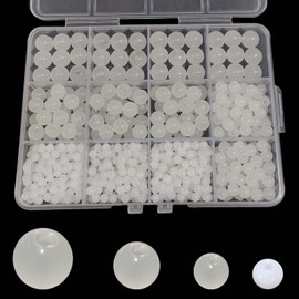 Gocelyn 520pcs 4/6/8/10mm Smooth Round Crystal Glass Beads For Jewelry Making (White), Glass Spacer Loose Beads For Crafts Bracelets Necklaces Charms Pendants