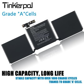 Tinkerpal A1713 A1708 Laptop Battery Compatible with MacBook Pro 13 Inch A1708 (Late 2016, Mid 2017) EMC 2978 3164 MPXQ2LL MLL42LL MLUQ2LL MPXR2LL MPXU2LL MPXT2LL MacBookPro13,1 14,1 11.4V 54.5Wh
