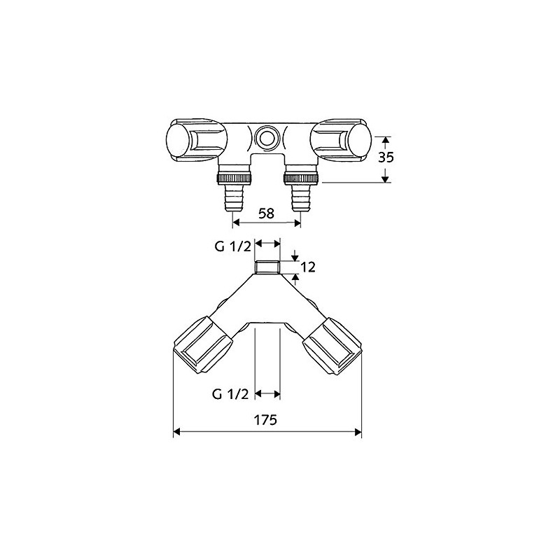 Schell Secondary Connection Double Outlet, 033680699