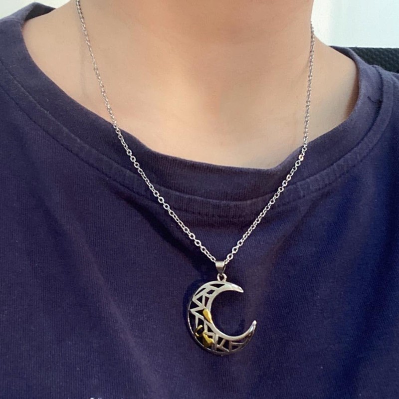 Leadigol 1 Pair Sun Moon Couple Splicing Necklace,Matching Necklaces Friendship