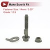 HEROFFIX Suspension Camber Bolt Eccentric Bolt Kit 0.55" 35CrMoA Green