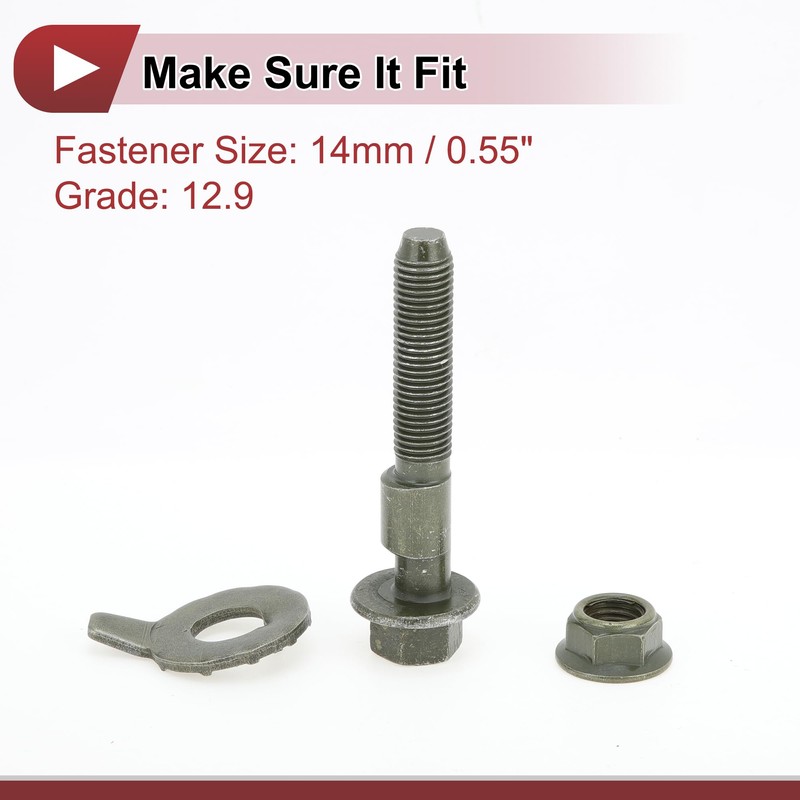 HEROFFIX Suspension Camber Bolt Eccentric Bolt Kit 0.55" 35CrMoA Green