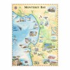 Xplorer Maps Monterey Bay, California Map Poster, 18 x 24