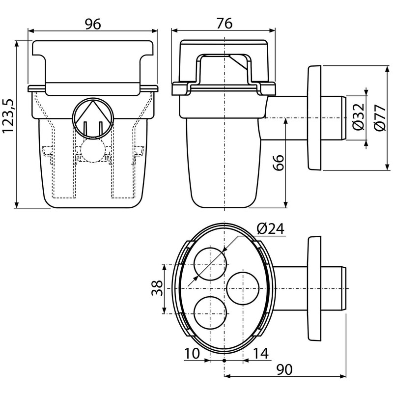 Funnel Siphon Drain for Condensate Drip Siphon with Holder Siphon