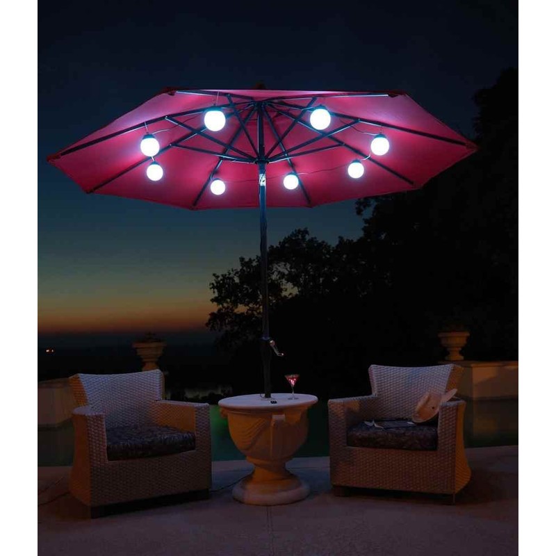 Patio Living Concepts8 Globe Color Changing Umbrella Light