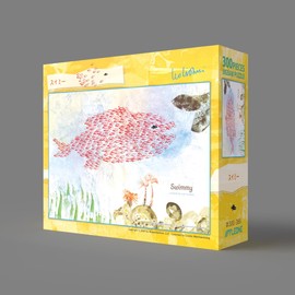 Apple One 300 Piece Jigsaw Puzzle Leo Leoni Swimmy, 10.2 x 15.0 inches (26 x 38 cm), 300-386 (Made in Japan) with Glue Included with Peace Claim Card