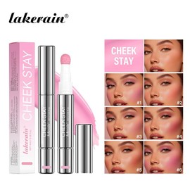 Lakerain 2-In-1 Liquid Highlighter & Blush Makeup Pencil - Hydrating Creamy Formula, Easy-Blend Buildable Color Eyes & Lips - Color: Pastel pink