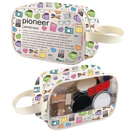 Pioneer Jw Gift Pioneer School Makeup Bag Gift for Jehovahs Witness Jw Graduation Travel Toiletry Bag Organizer Pouch Cosmetic Bag (Pioneer tm ca)